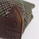 BURBERRY Tote Bag Wool Green Auth BA16686-15
