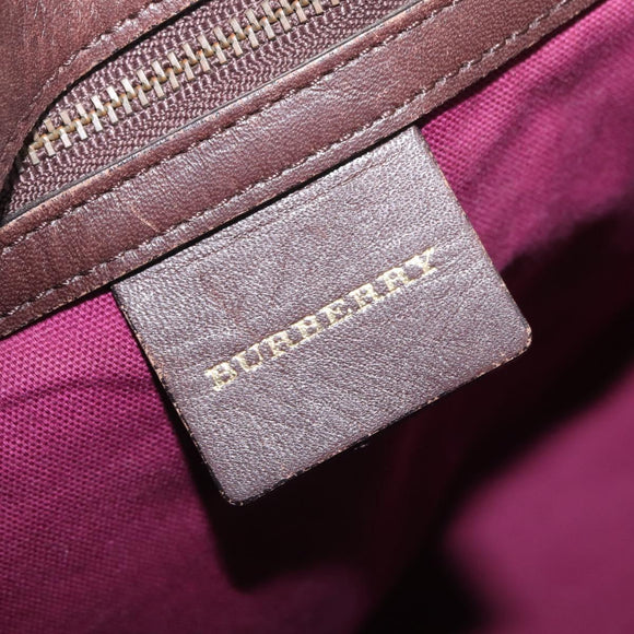 BURBERRY Tote Bag Wool Green Auth BA16686