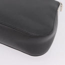 Salvatore Ferragamo Gancini Shoulder Bag Leather Gray Silver Auth BA16687-13