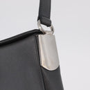 Salvatore Ferragamo Gancini Shoulder Bag Leather Gray Silver Auth BA16687-14