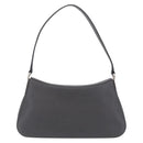 Salvatore Ferragamo Gancini Shoulder Bag Leather Gray Silver Auth BA16687-3