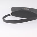 Salvatore Ferragamo Gancini Shoulder Bag Leather Gray Silver Auth BA16687-7