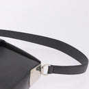 Salvatore Ferragamo Gancini Shoulder Bag Leather Gray Silver Auth BA16687-8