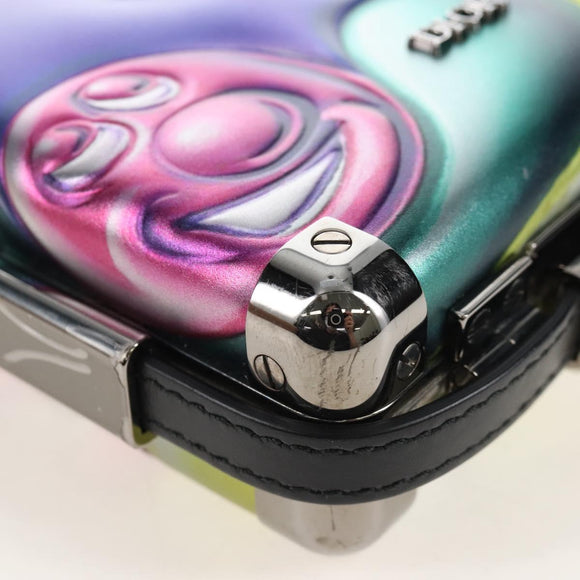 Christian Dior Bag Leather DIORxKENNY SCHARF Multicolor Silver Auth BA16688SAM