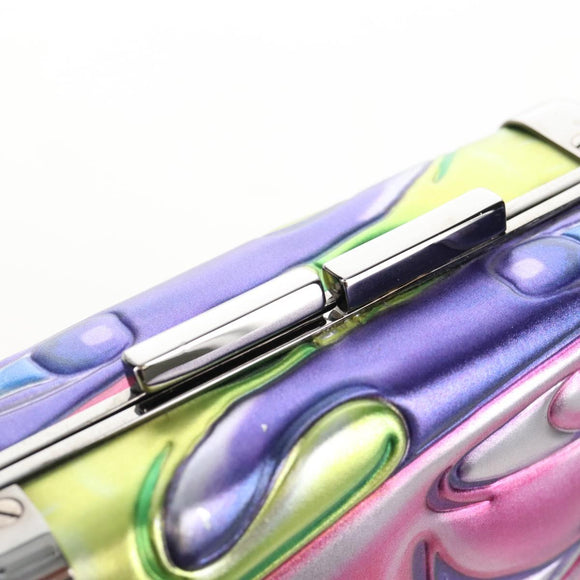 Christian Dior Bag Leather DIORxKENNY SCHARF Multicolor Silver Auth BA16688SAM