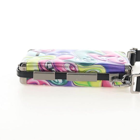 Christian Dior Bag Leather DIORxKENNY SCHARF Multicolor Silver Auth BA16688SAM