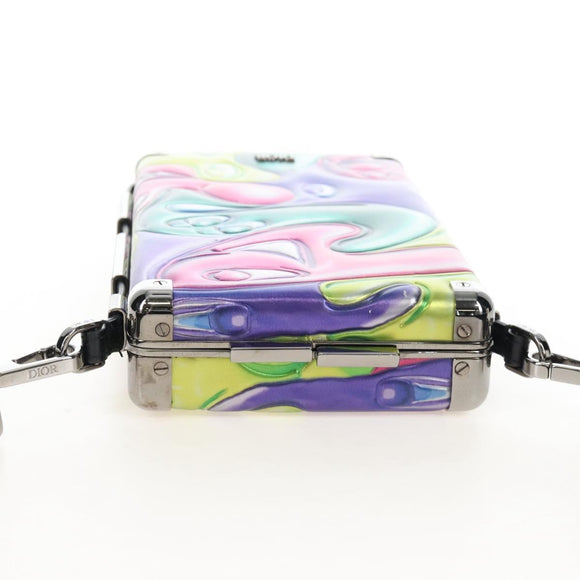 Christian Dior Bag Leather DIORxKENNY SCHARF Multicolor Silver Auth BA16688SAM