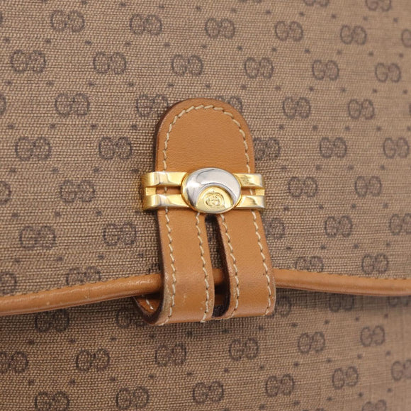 GUCCI Micro GG Supreme Shoulder Bag PVC Beige Gold 001 406 1780 Auth BA16691A