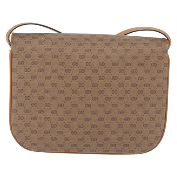 GUCCI Micro GG Supreme Shoulder Bag PVC Beige Gold 001 406 1780 Auth BA16691A