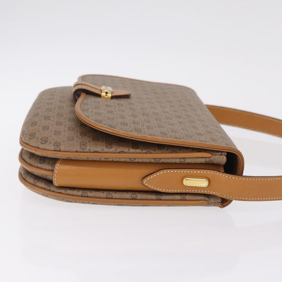 GUCCI Micro GG Supreme Shoulder Bag PVC Beige Gold 001 406 1780 Auth BA16691A