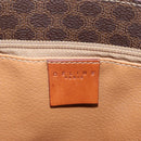 CELINE Macadam Canvas Shoulder Bag PVC Leather Brown Gold Auth BA16692-18