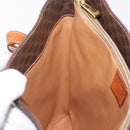 CELINE Macadam Canvas Shoulder Bag PVC Leather Brown Gold Auth BA16692-21