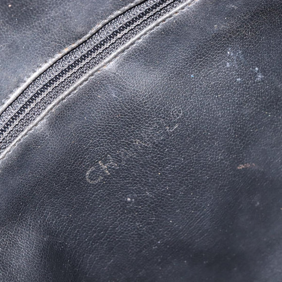 CHANEL Matelasse Chain Shoulder Bag Lamb Skin Black Gold CC Auth BA16693