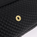 Bally Chain Shoulder Bag Leather Black Gold Auth BA16698-18