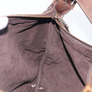 CELINE Shoulder Bag Velor Autumn Winter 2002 Collection Brown Auth BA16699-19