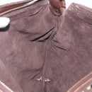 CELINE Shoulder Bag Velor Autumn Winter 2002 Collection Brown Auth BA16699-20