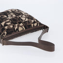 CELINE Shoulder Bag Velor Autumn Winter 2002 Collection Brown Auth BA16699-7
