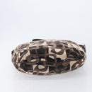 CELINE Shoulder Bag Velor Autumn Winter 2002 Collection Brown Auth BA16699-9