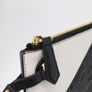 FENDI FILA Collaboration Clutch Bag Leather Black Gold Auth BA16700A-15