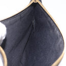 FENDI FILA Collaboration Clutch Bag Leather Black Gold Auth BA16700A-18