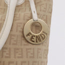 FENDI Zucchino Canvas Hand Bag Beige Gold Auth BA16701-19