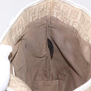 FENDI Zucchino Canvas Hand Bag Beige Gold Auth BA16701-19