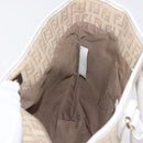 FENDI Zucchino Canvas Hand Bag Beige Gold Auth BA16701-20