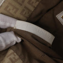 FENDI Zucchino Canvas Hand Bag Beige Gold Auth BA16701-22
