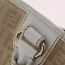 FENDI Zucchino Canvas Hand Bag Beige Gold Auth BA16701-23