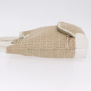 FENDI Zucchino Canvas Hand Bag Beige Gold Auth BA16701-5