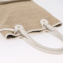 FENDI Zucchino Canvas Hand Bag Beige Gold Auth BA16701-6