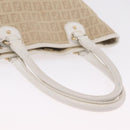 FENDI Zucchino Canvas Hand Bag Beige Gold Auth BA16701-7