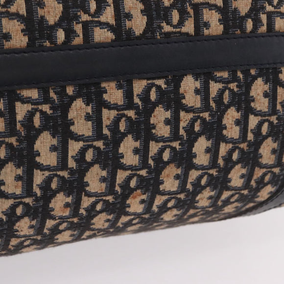 Christian Dior Trotter Canvas Boston Bag Navy Silver Auth BA16702A