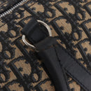 Christian Dior Trotter Canvas Boston Bag Navy Silver Auth BA16702A-18
