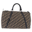 Christian Dior Trotter Canvas Boston Bag Navy Silver Auth BA16702A-2