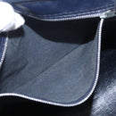 Christian Dior Trotter Canvas Boston Bag Navy Silver Auth BA16702A-23