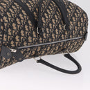Christian Dior Trotter Canvas Boston Bag Navy Silver Auth BA16702A-8