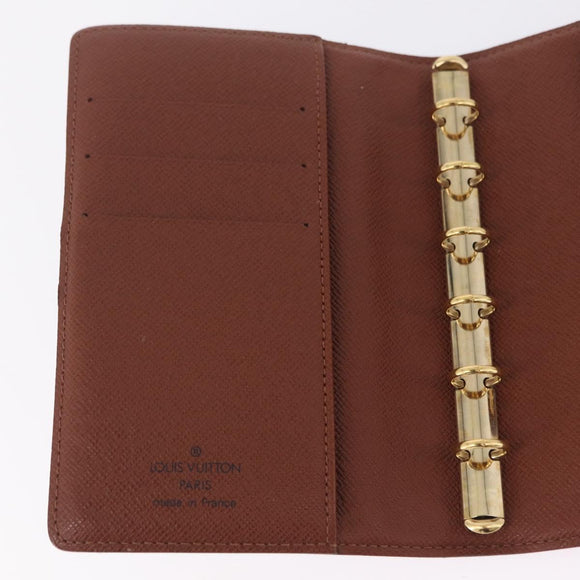 LOUIS VUITTON Monogram Agenda PM Day Planner Cover R20005 LV Auth BA16704