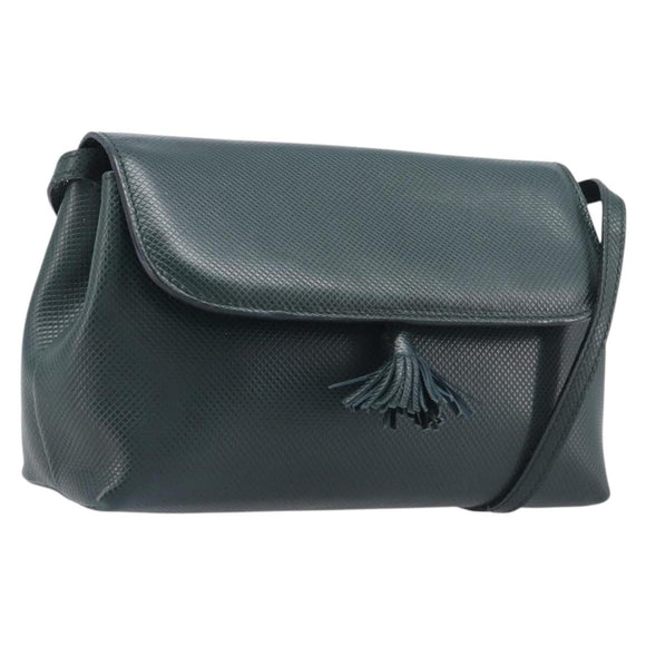 Bottega Veneta Marco Polo Shoulder Bag Leather Green Gold Auth BA16706