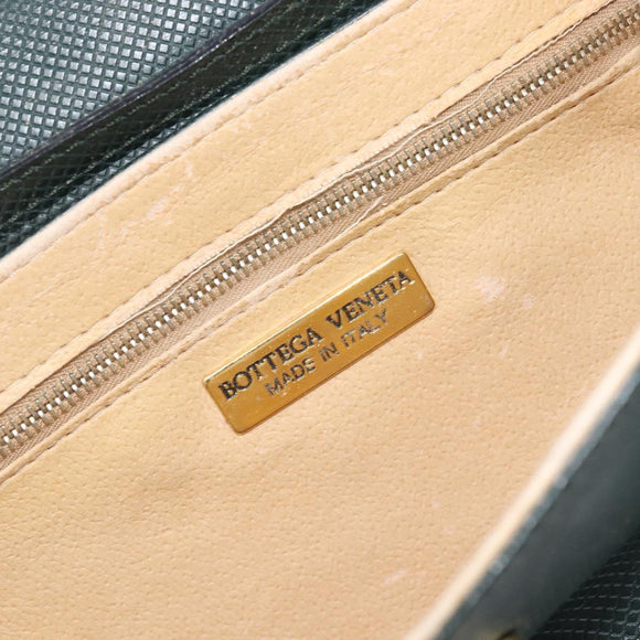 Bottega Veneta Marco Polo Shoulder Bag Leather Green Gold Auth BA16706