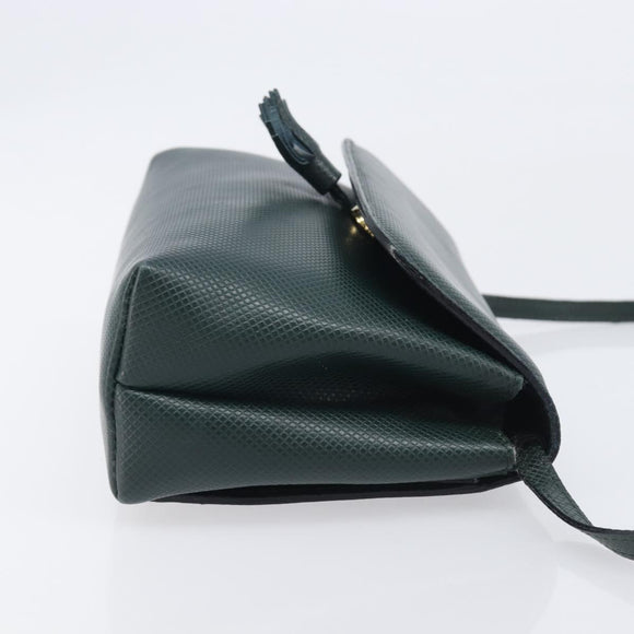 Bottega Veneta Marco Polo Shoulder Bag Leather Green Gold Auth BA16706