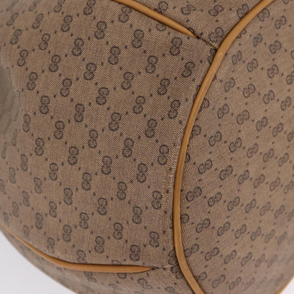 GUCCI Micro GG Supreme Shoulder Bag PVC Beige Gold Auth BA16707