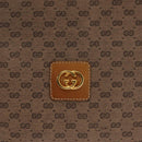 GUCCI Micro GG Supreme Shoulder Bag PVC Beige Gold Auth BA16707-19