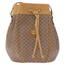 GUCCI Micro GG Supreme Shoulder Bag PVC Beige Gold Auth BA16707-2