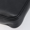VERSACE Shoulder Bag Leather Black Gold Auth BA16708A-14