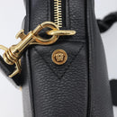 VERSACE Shoulder Bag Leather Black Gold Auth BA16708A-18