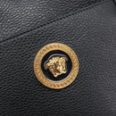 VERSACE Shoulder Bag Leather Black Gold Auth BA16708A-20