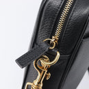 VERSACE Shoulder Bag Leather Black Gold Auth BA16708A-9
