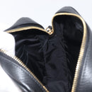 VERSACE Shoulder Bag Leather Black Gold Auth BA16708A-21