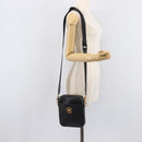 VERSACE Shoulder Bag Leather Black Gold Auth BA16708A-24